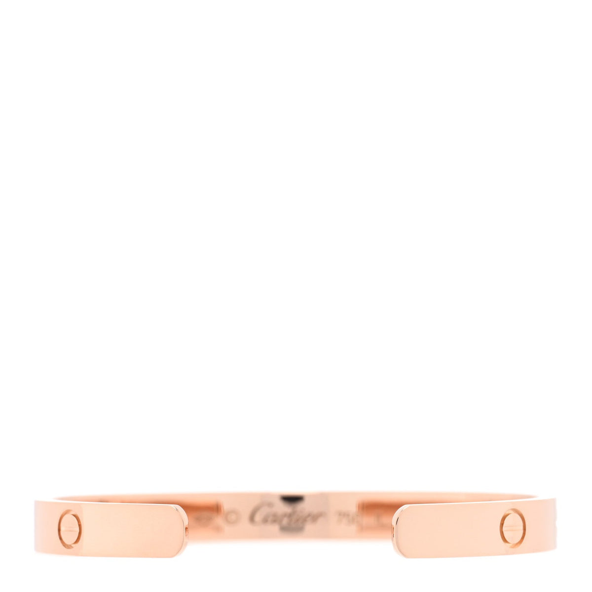 18K Pink Gold LOVE Cuff Bracelet 17