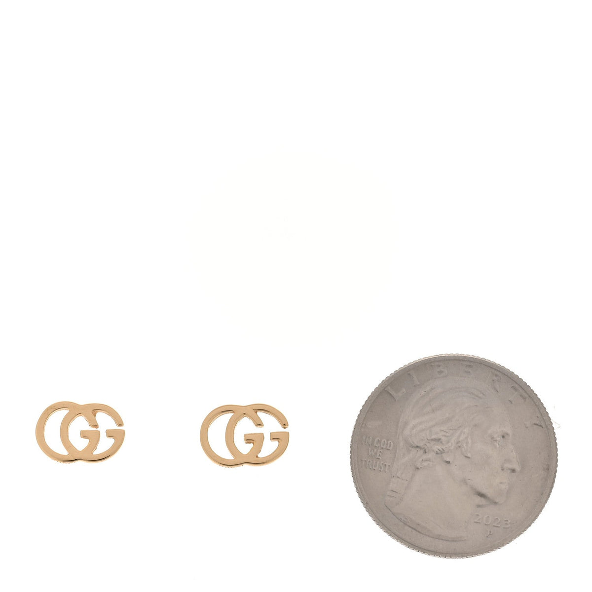18K Yellow Gold GG Tissue Stud Earrings