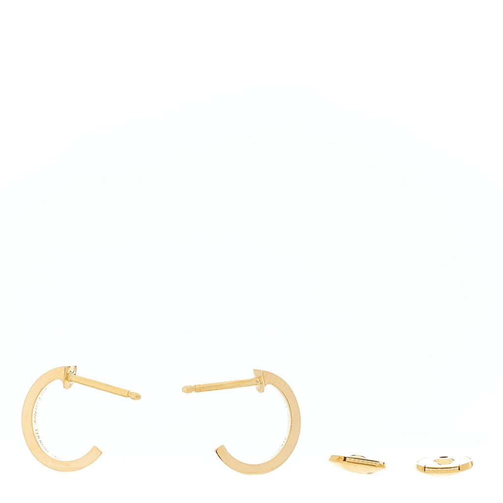 18K Yellow Gold Small LOVE Hoop Earrings