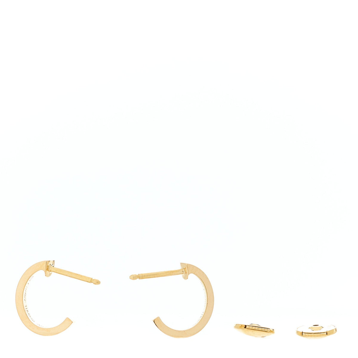 18K Yellow Gold Small LOVE Hoop Earrings