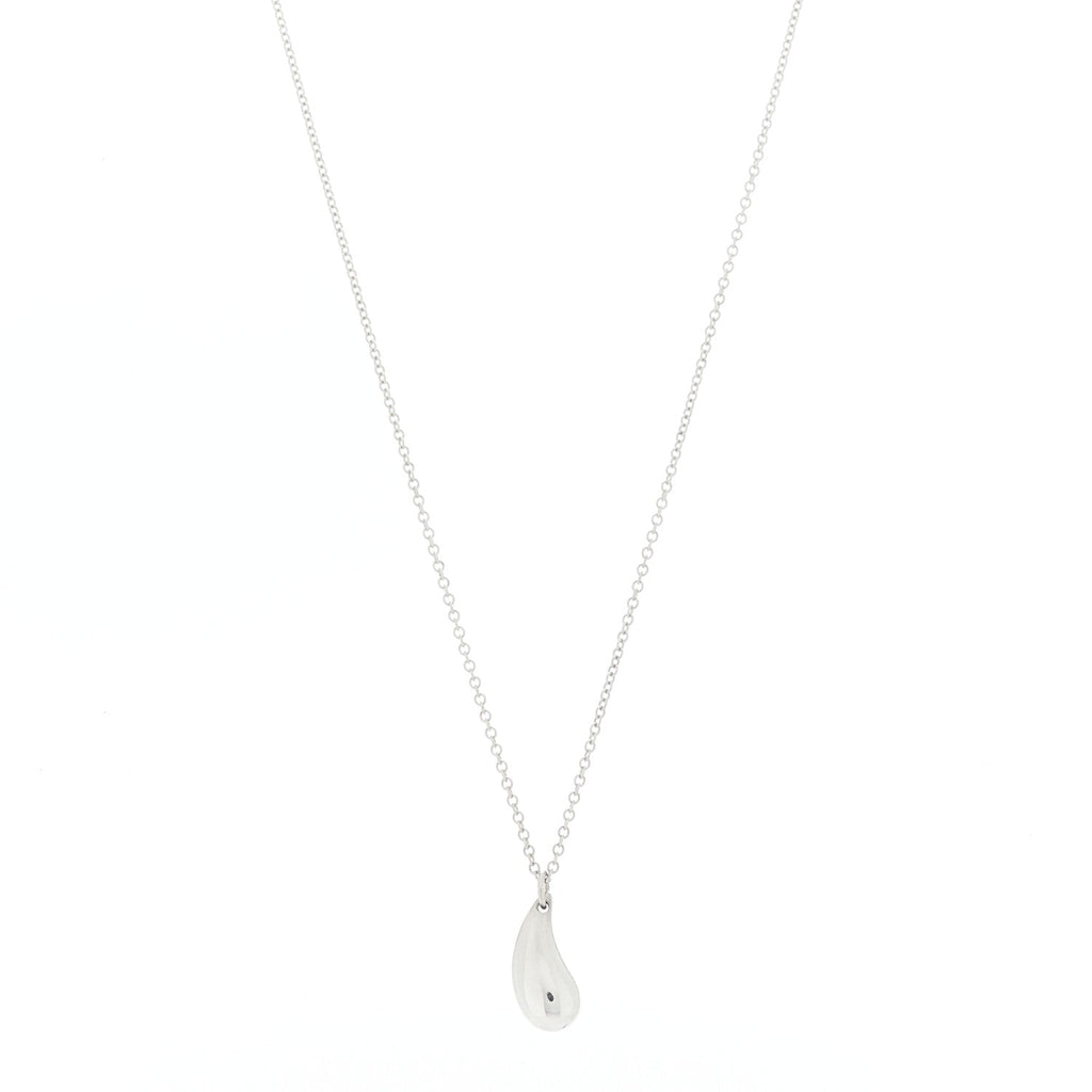 Sterling Silver 12mm Elsa Peretti Teardrop Pendant Necklace