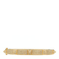 18K Rose Gold Diamond Spikes Oval Bangle Bracelet