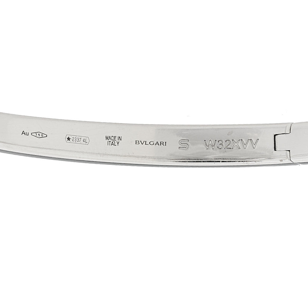 18K White Gold Diamond Fiorever Pave Bangle Bracelet