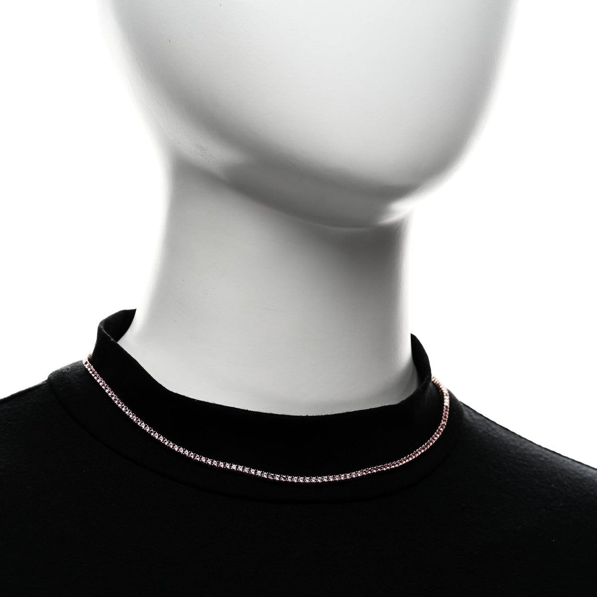 18K Rose Gold Pink Sapphire Hepburn Choker Necklace