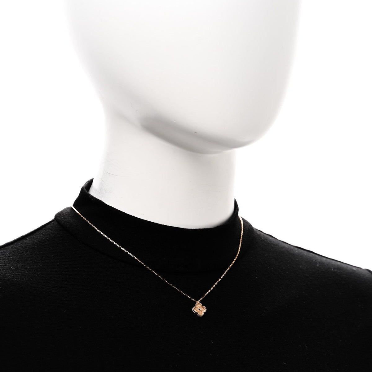 18K Rose Gold Sweet Alhambra Pendant Necklace