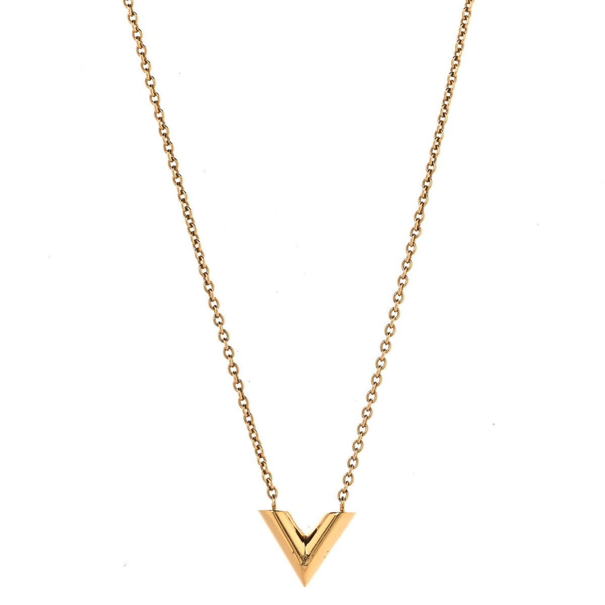 Brass Essential V Necklace Gold