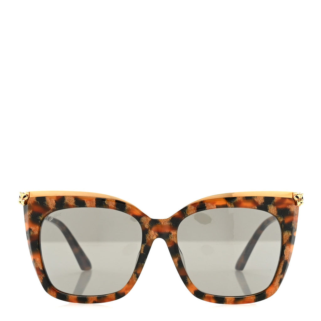Acetate Metal Panthere Cartier Sunglasses CT0030SA Tortoise