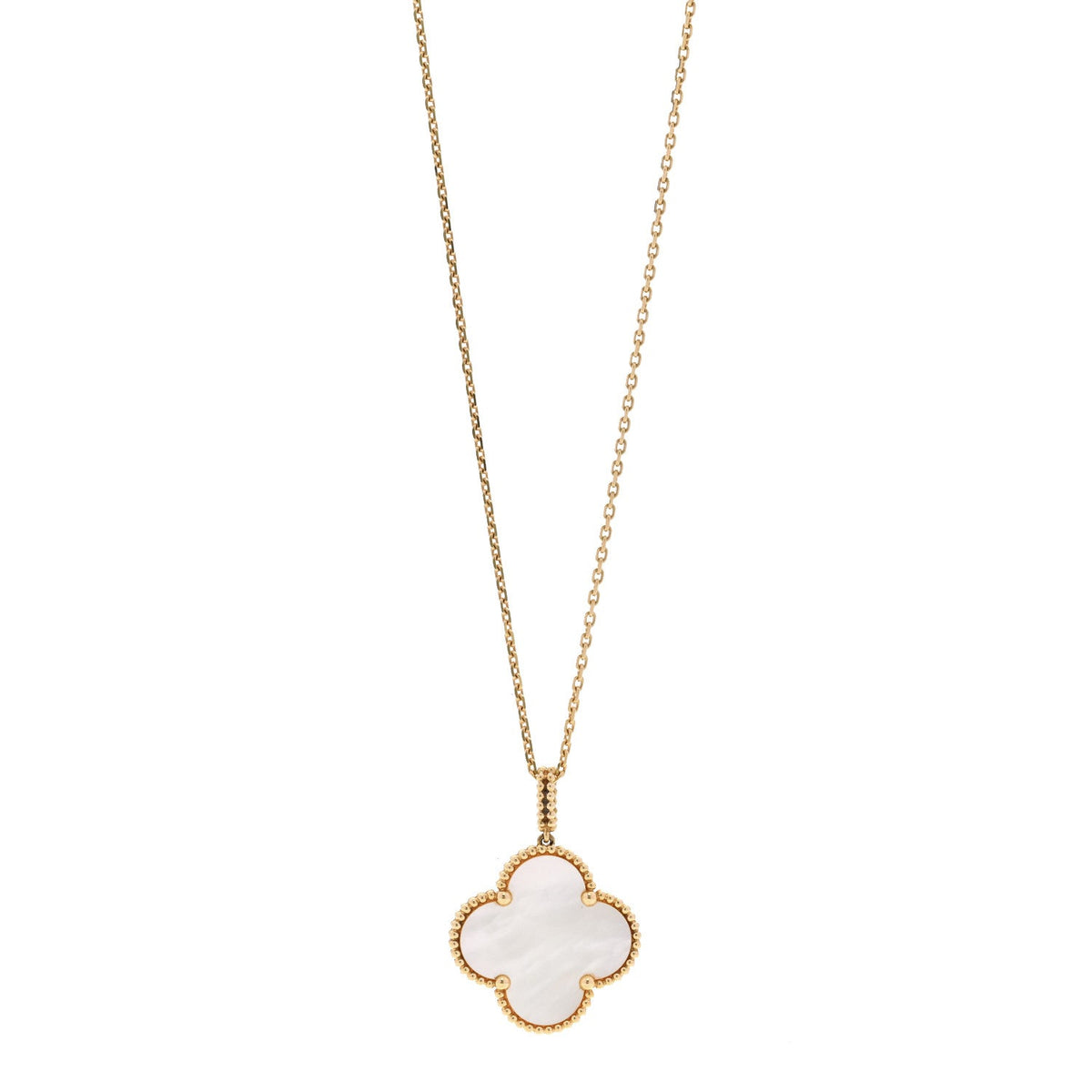 18K Yellow Gold Mother of Pearl Magic Alhambra Long Necklace