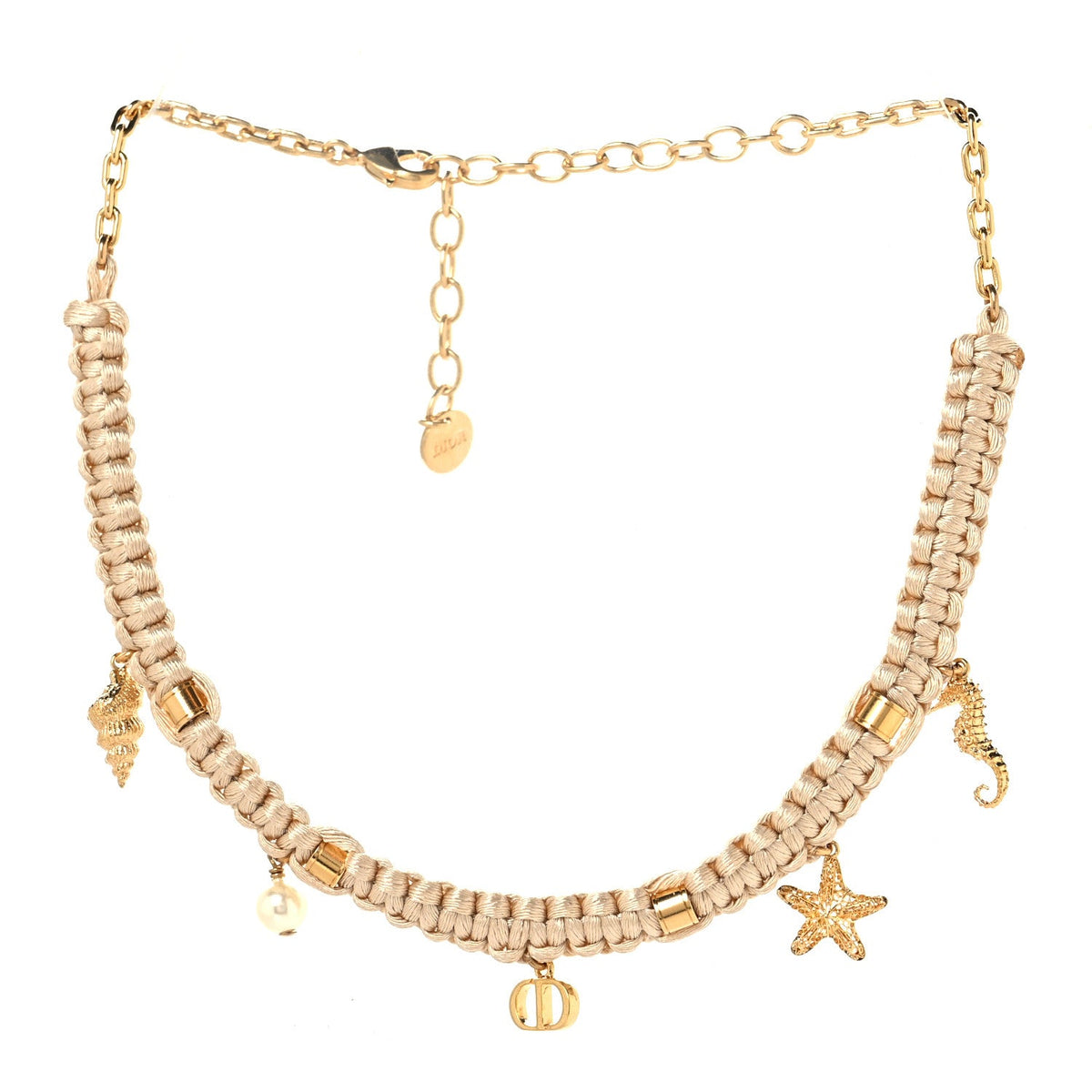 Metal Polyester Cabinet D'été Choker Gold Beige
