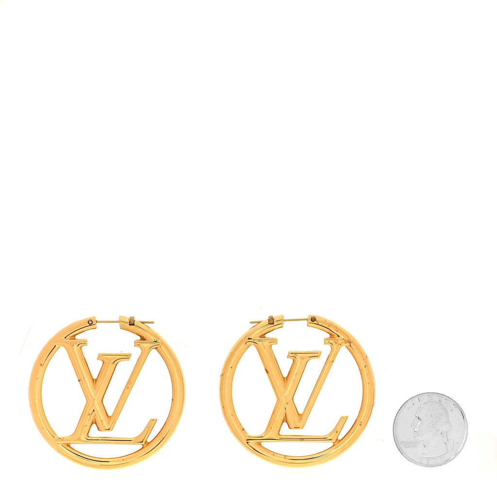 Metal Louise Hoop Earrings Gold