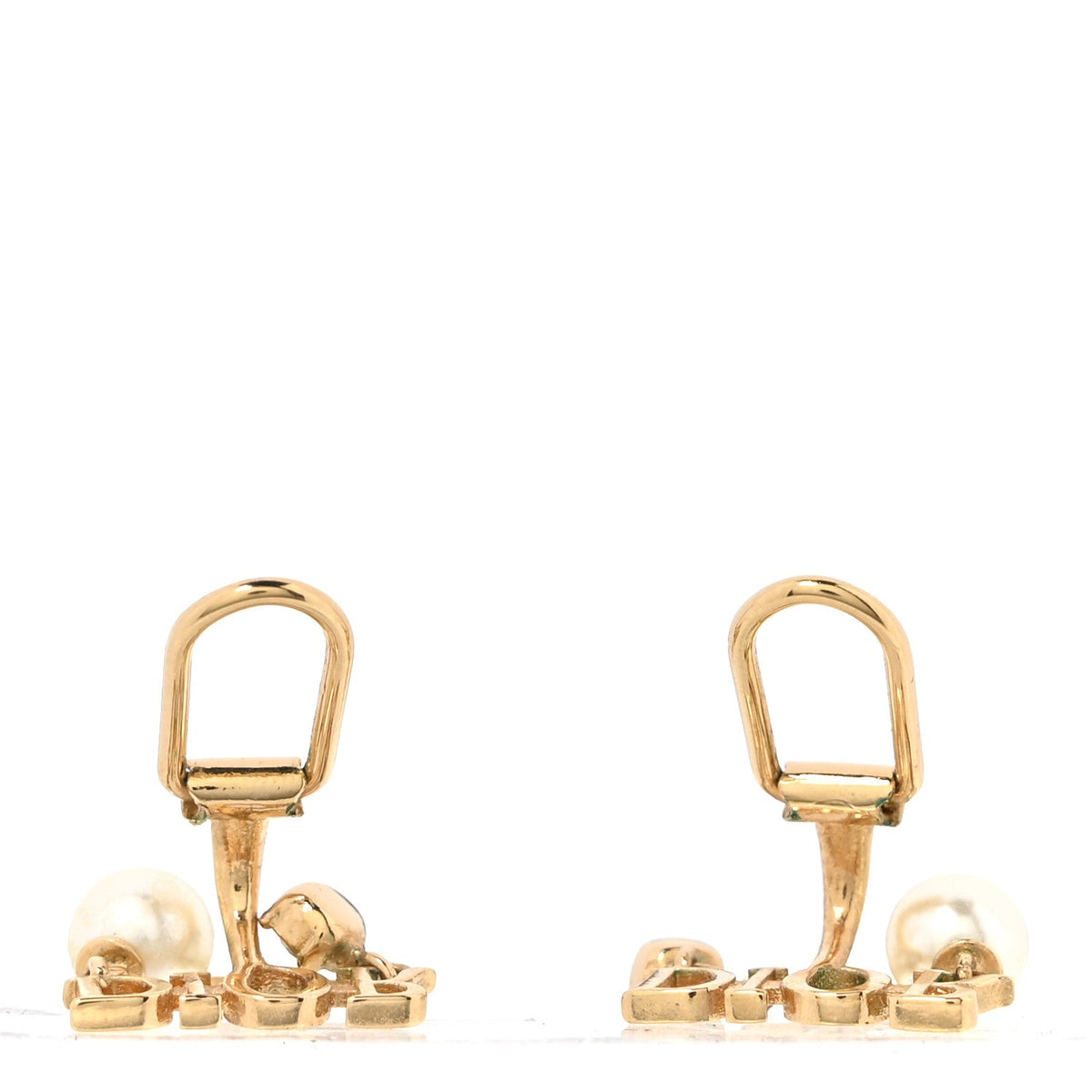 Pearl Crystal Dio(r)evolution Star Clip On Earrings Gold
