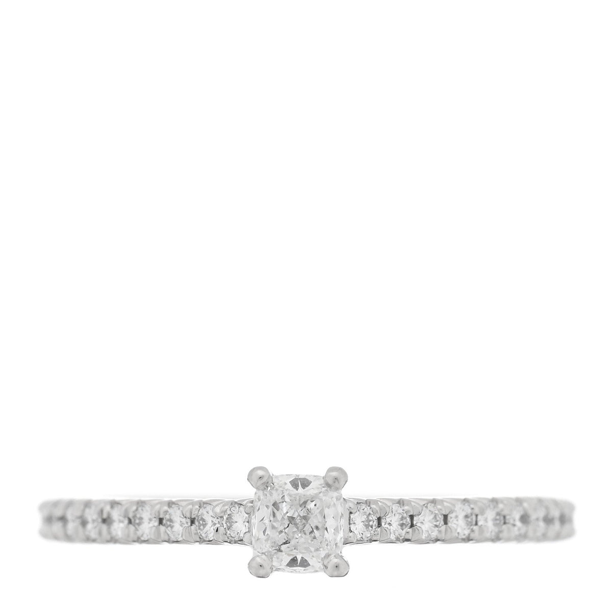Platinum Diamond .20ct Novo Cushion Cut Engagement Ring 51 5.75