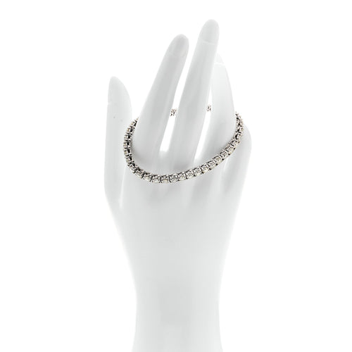 14K White Gold Diamond 7.42ctw Tennis Bracelet