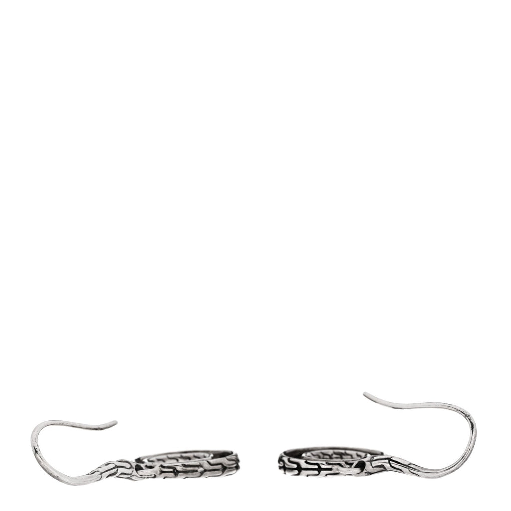 Sterling Silver Classic Chain Filigree Circle Drop Earrings