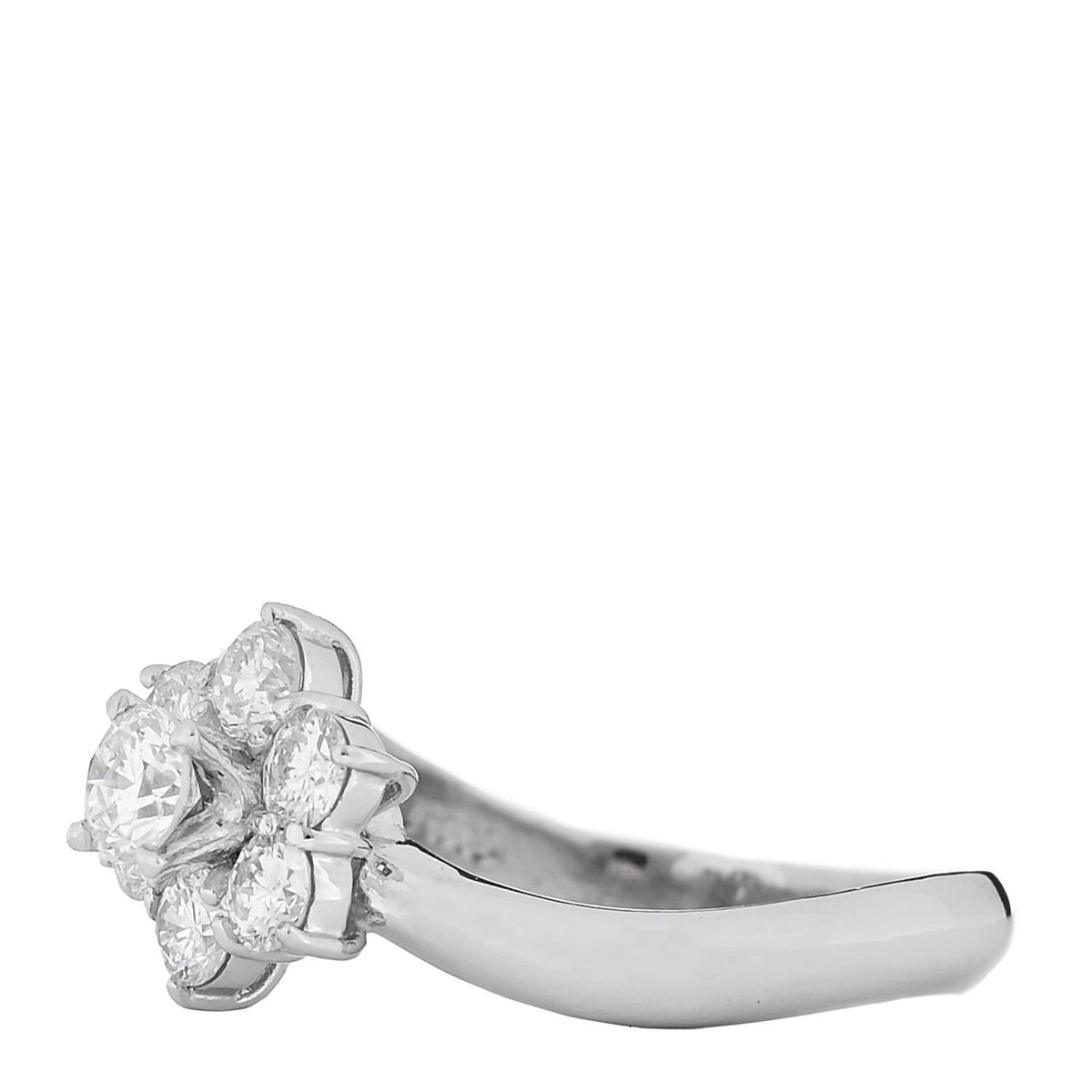 Platinum Diamond 1.02ctw Flower Ring 54 7