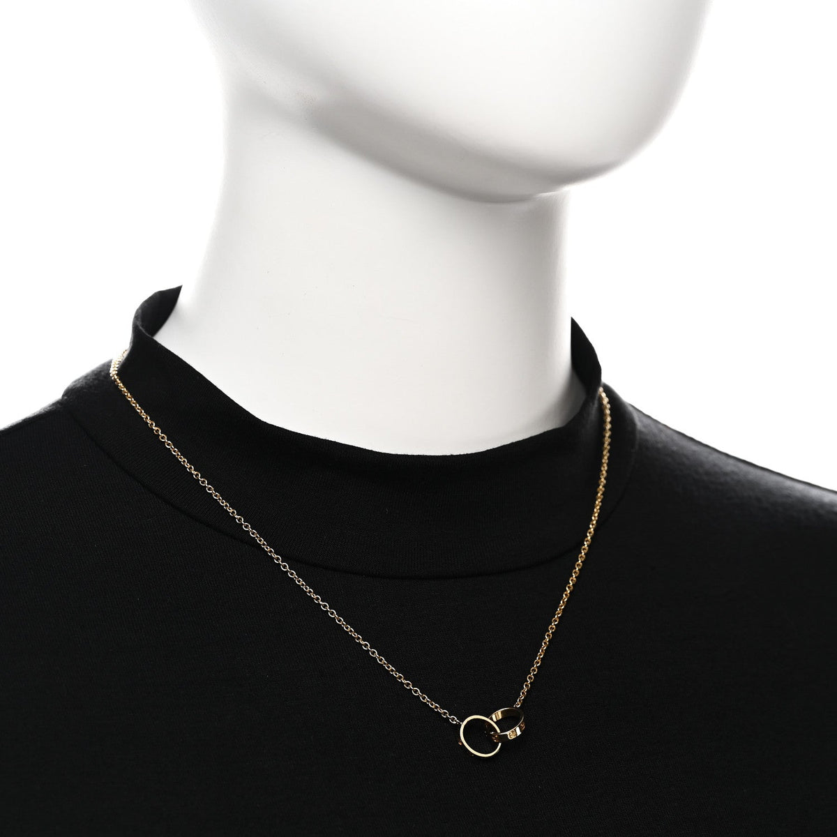 18K Yellow Gold Interlocking LOVE Necklace