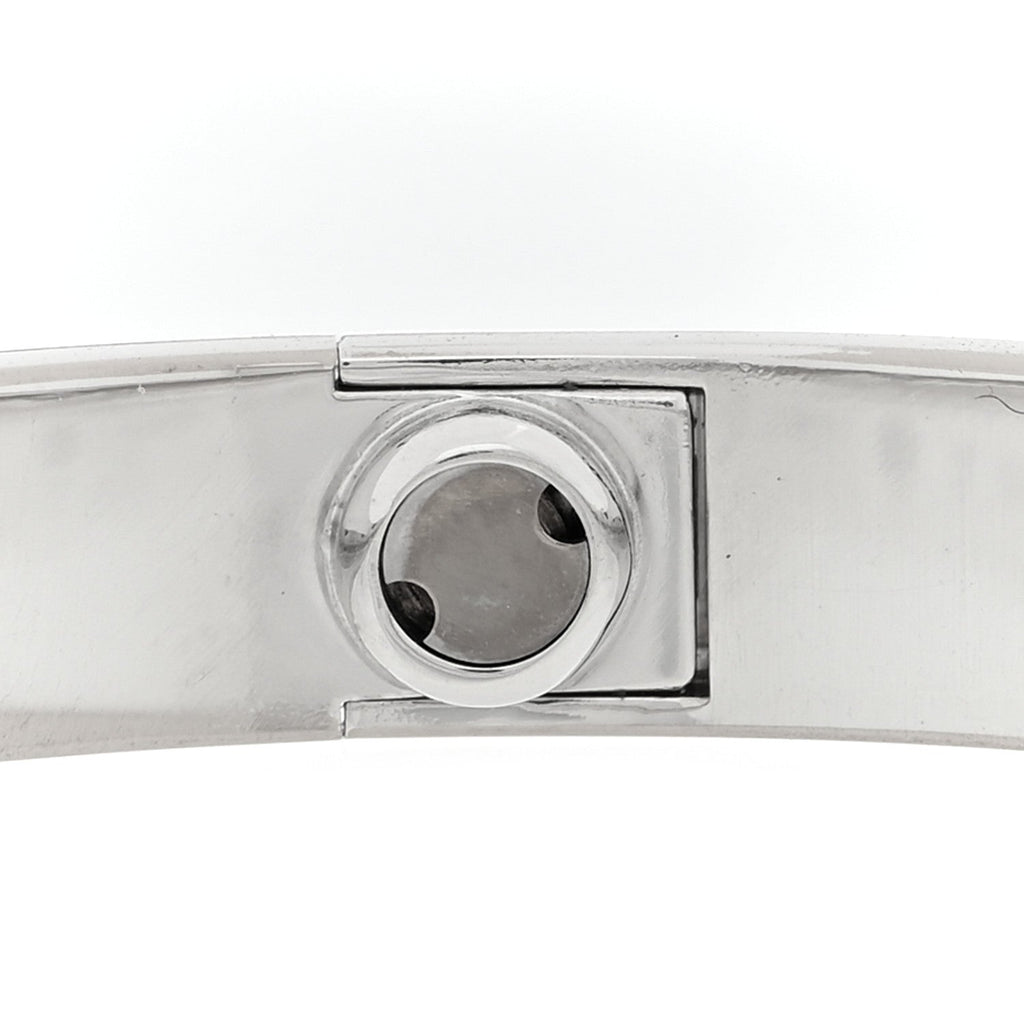 18K White Gold 4 Diamond LOVE Bracelet 16