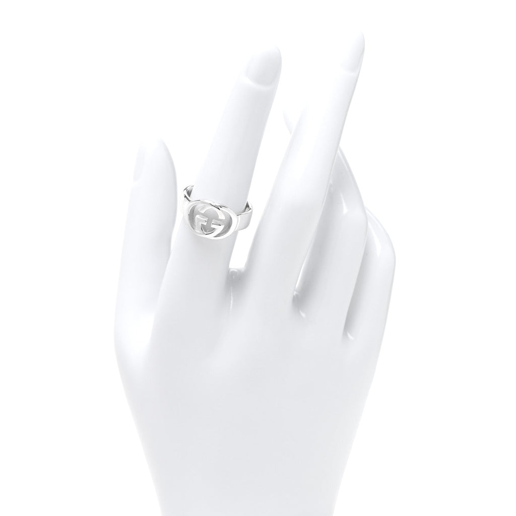 Sterling Silver Interlocking G Ring 54 6.75