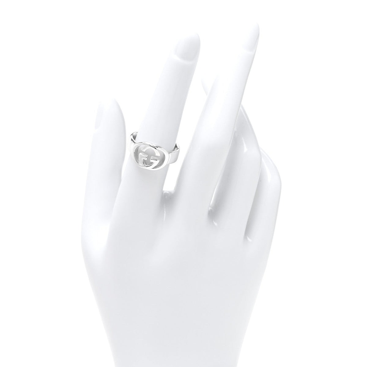 Sterling Silver Interlocking G Ring 54 6.75