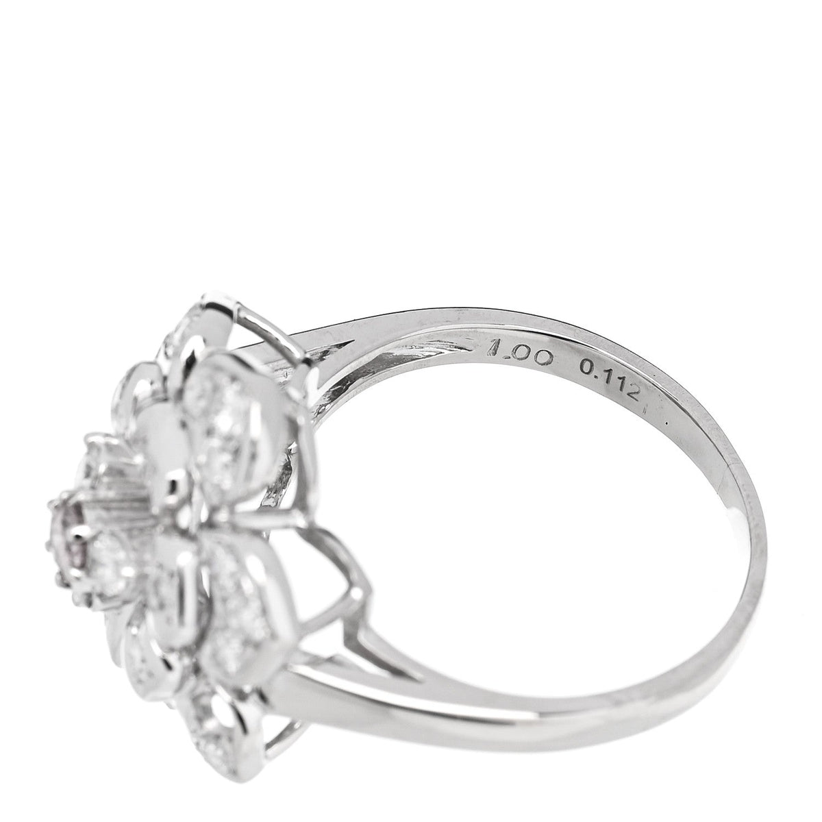 Platinum Pink Diamond 1.11ctw Flower Cocktail Ring 57 8