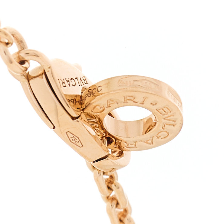 18K Rose Gold Diamond Serpenti Viper Demi Pave Pendant Necklace