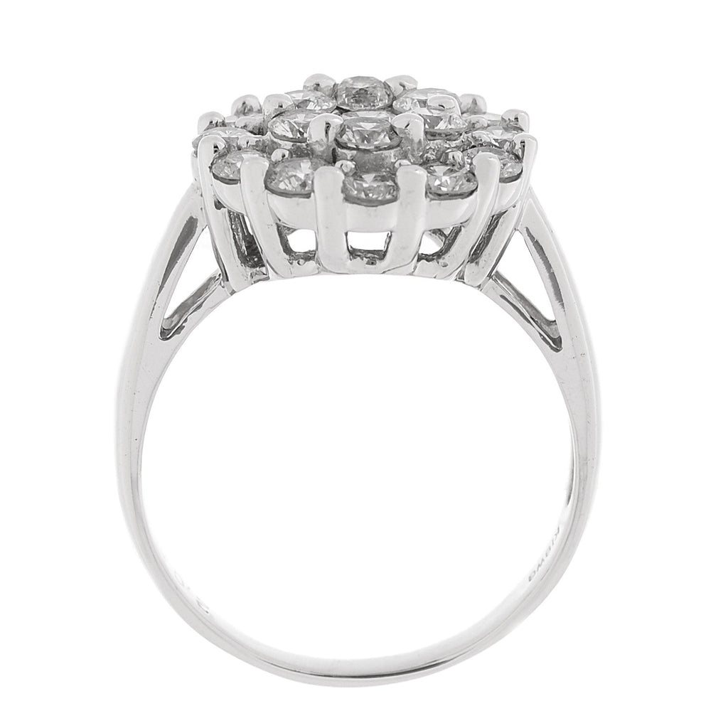 18K White Gold Diamond 2.00ctw Ring 58 8.25