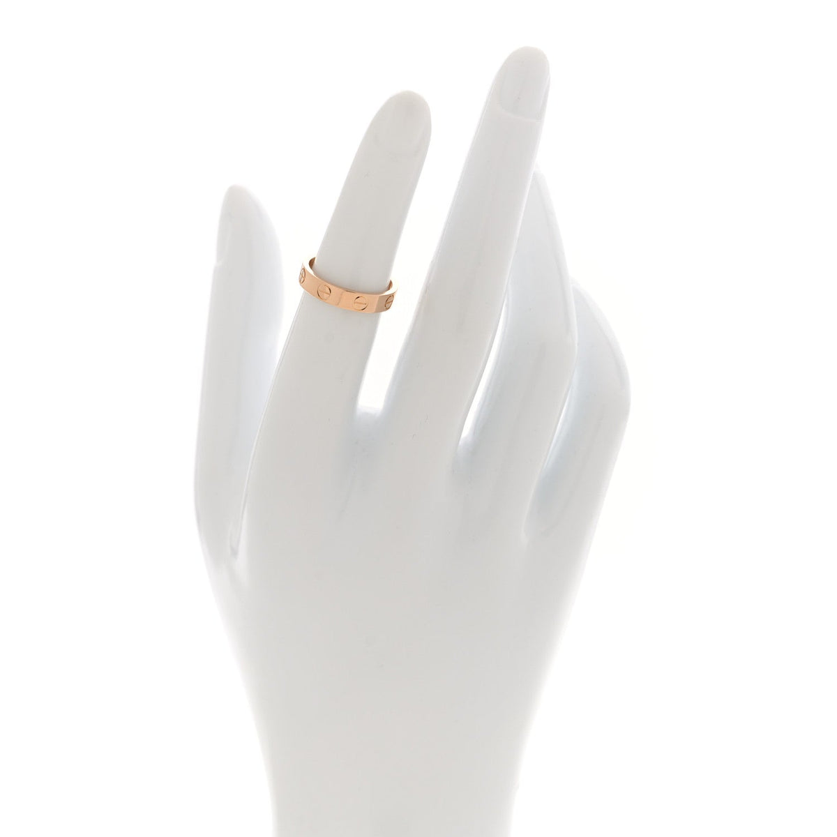 18K Pink Gold 3.5mm LOVE Wedding Band Ring 48 4.5