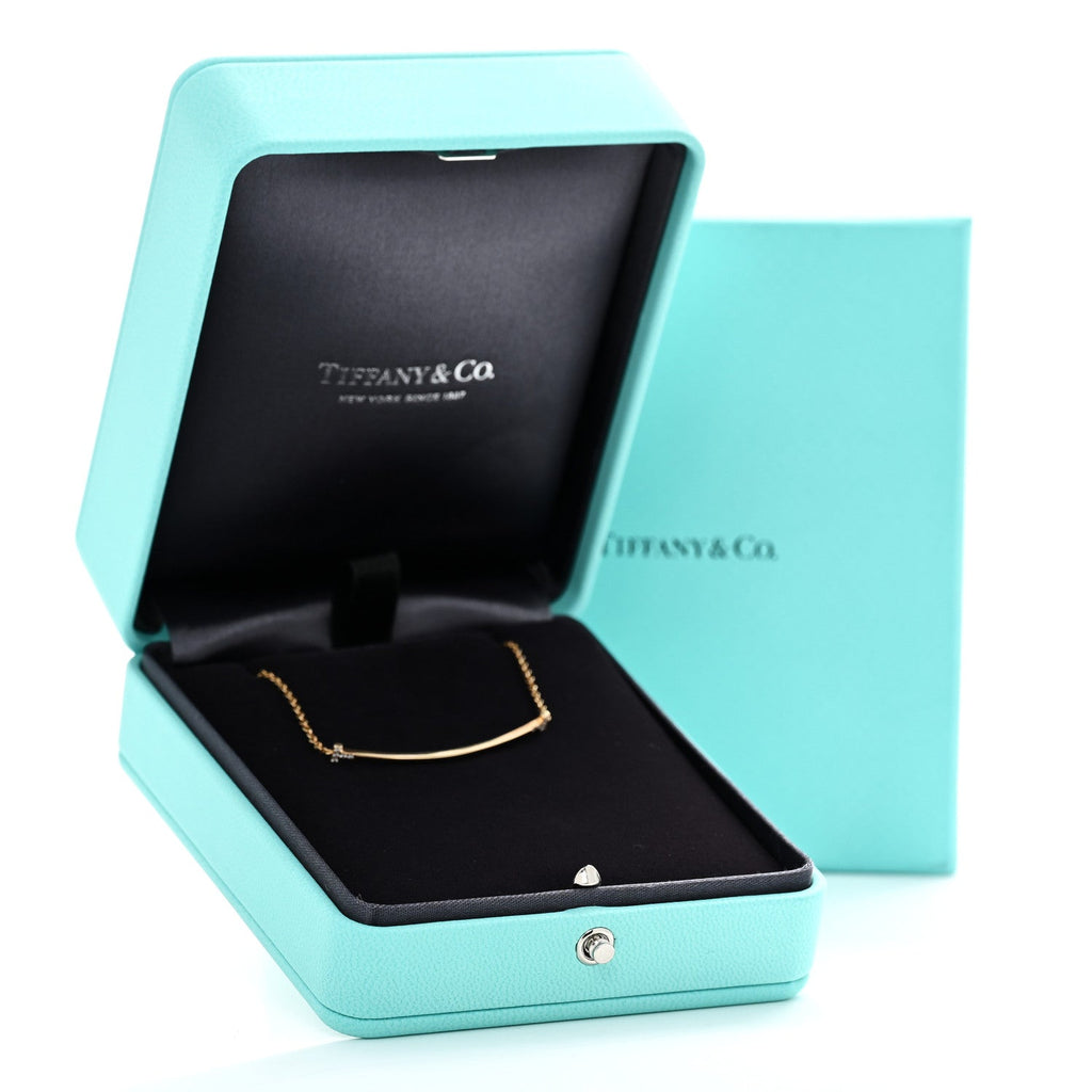 18K Yellow Gold Diamond Small T Smile Bracelet