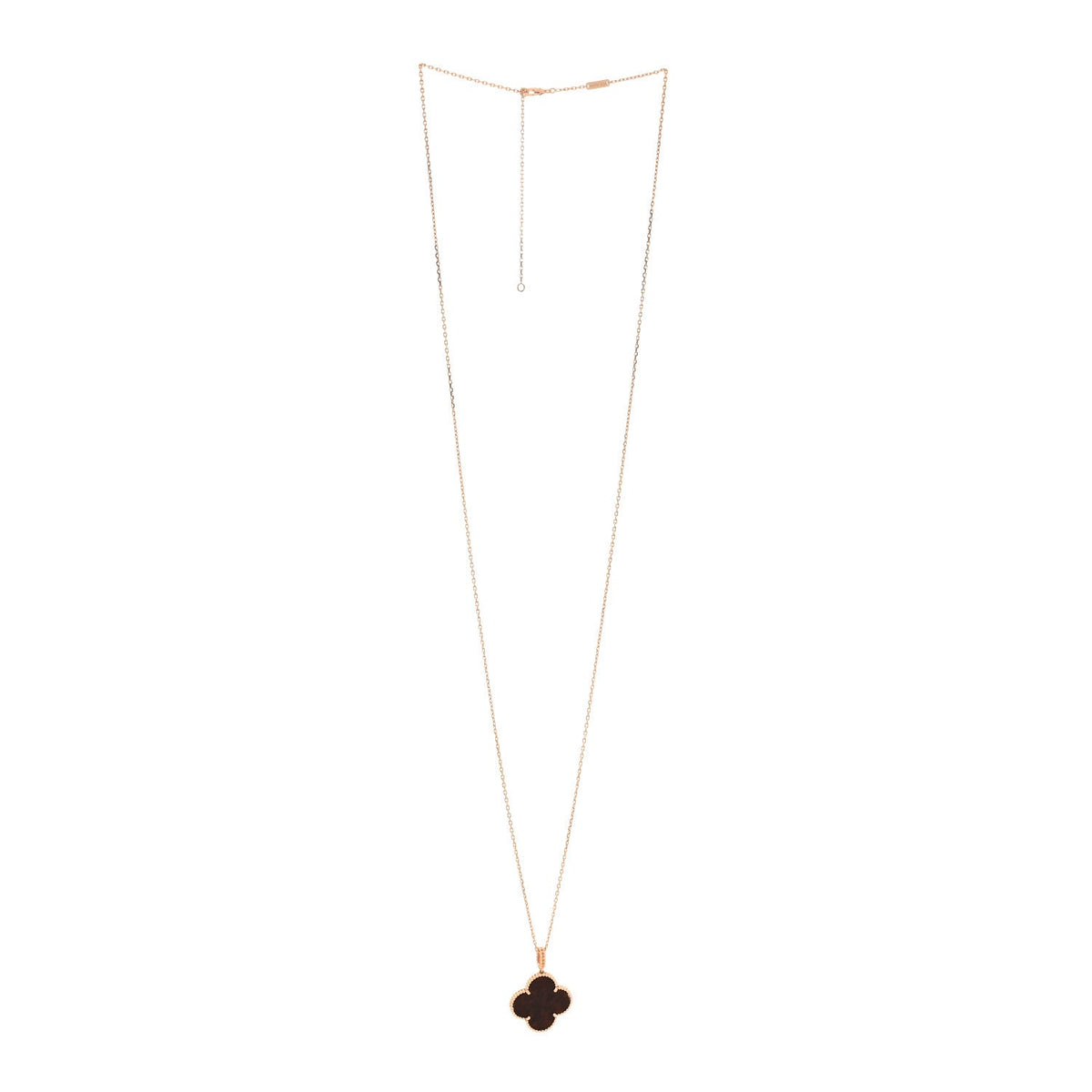 18K Rose Gold Letterwood Magic Alhambra Long Necklace