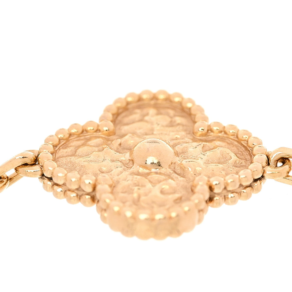 18K Yellow Gold 5 Motifs Vintage Alhambra Bracelet