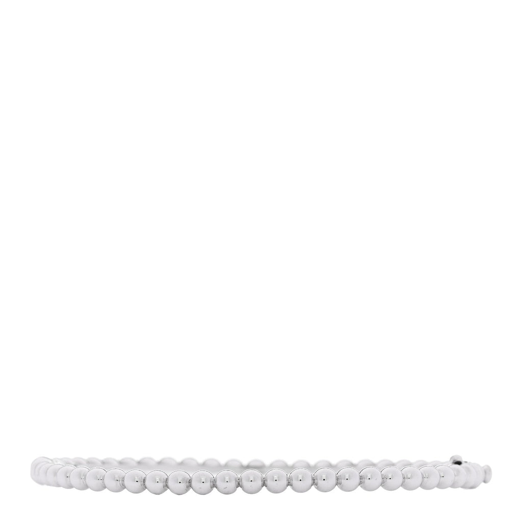 18K White Gold Perlee Pearls of Gold Bracelet S