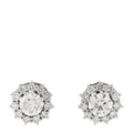 14K White Gold Diamond 3.75ctw Round Cut Halo Earrings