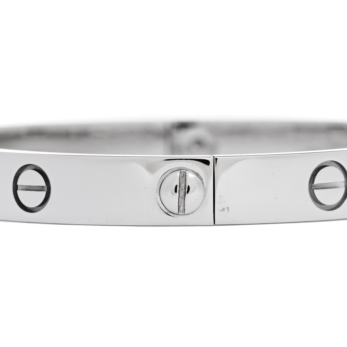 18K White Gold LOVE Bracelet 17