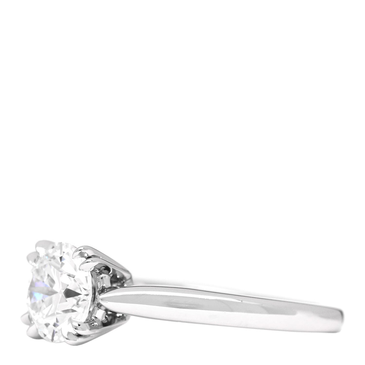 Platinum Diamond 1.01ct Round Brilliant Cut Solitaire Engagement Ring 48 4.5