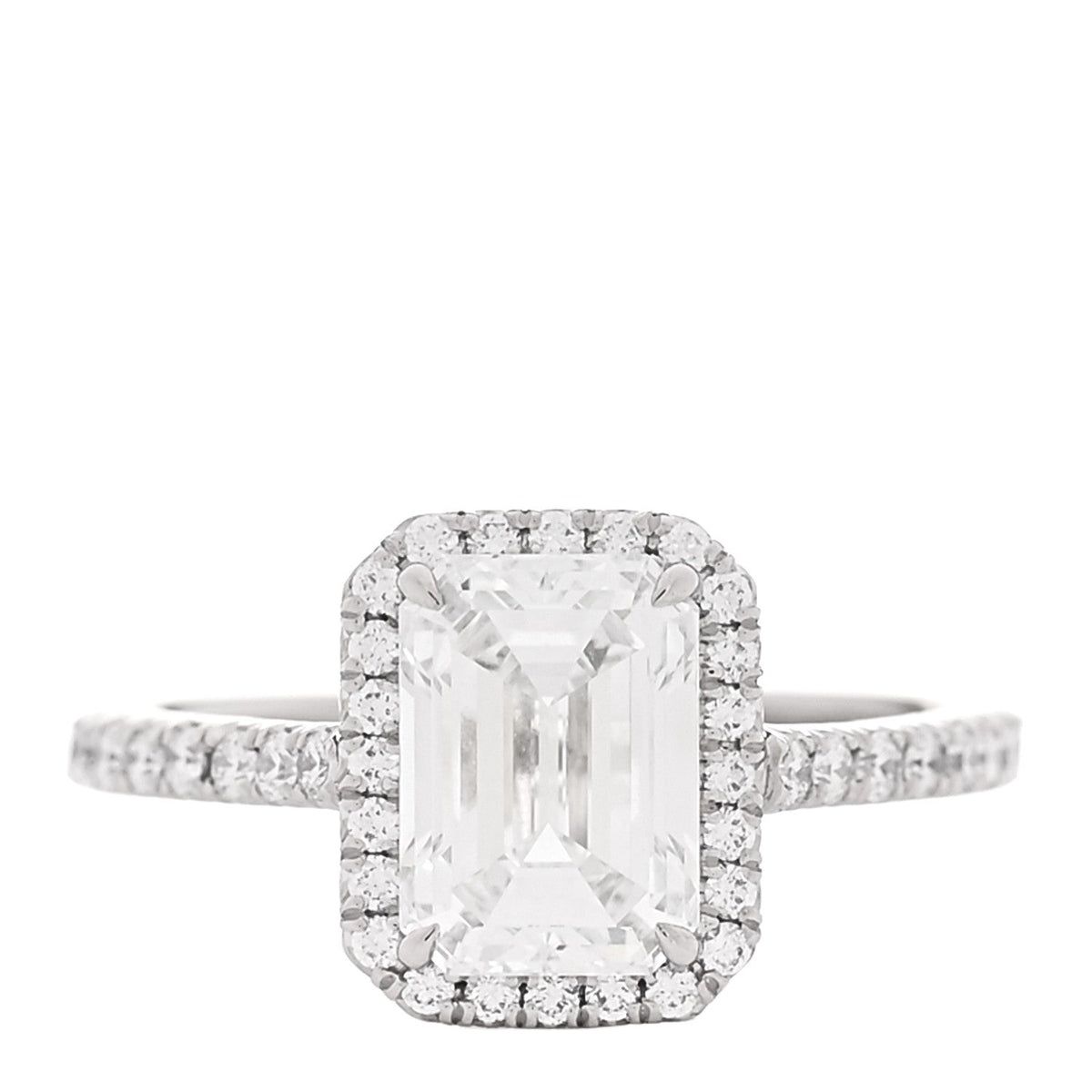 Platinum Diamond 1.63ct Soleste Emerald Cut Ring 47 4