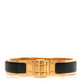 Enamel Charniere Uni Narrow Hinged Bracelet S Black