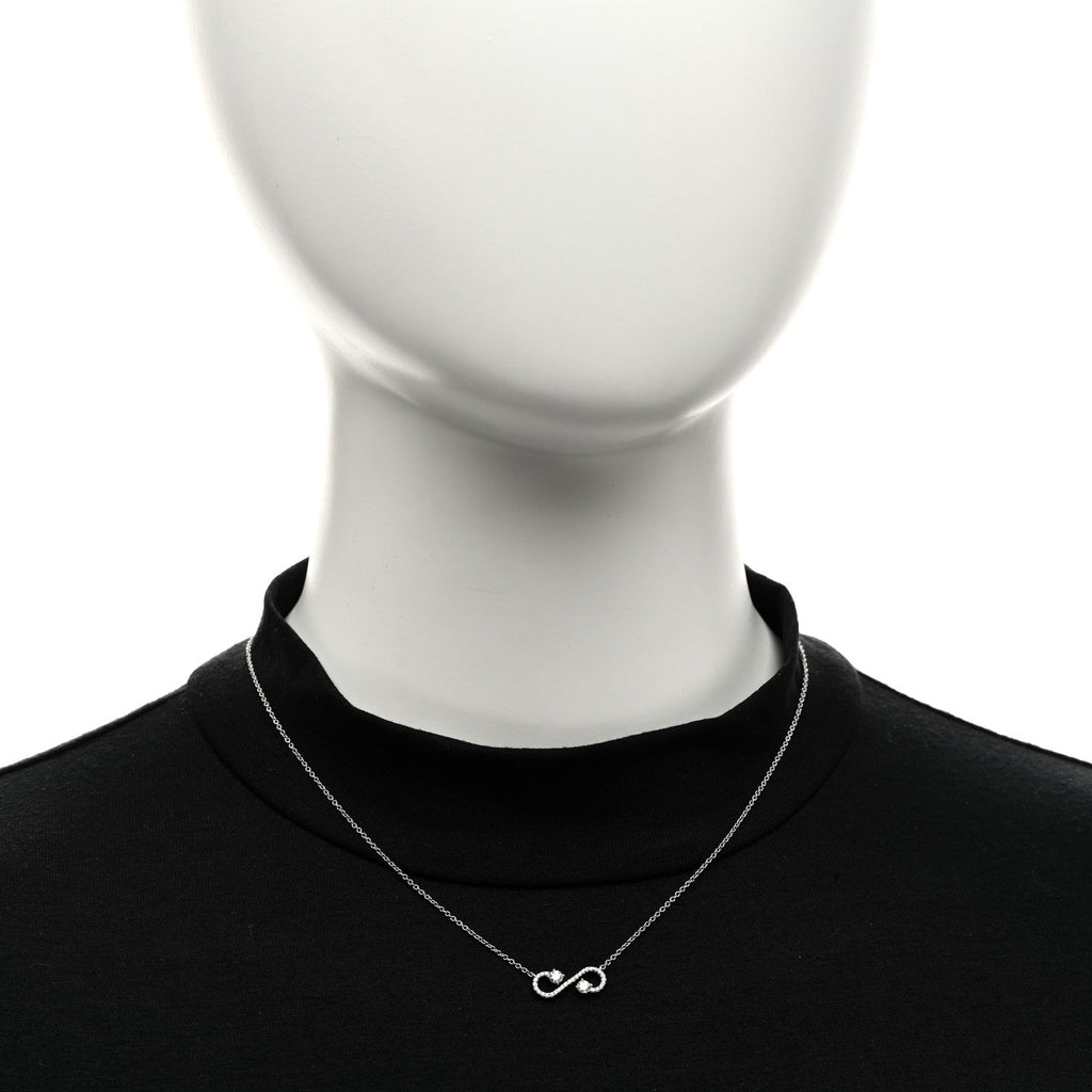 Platinum Diamond Enchant Scroll Necklace