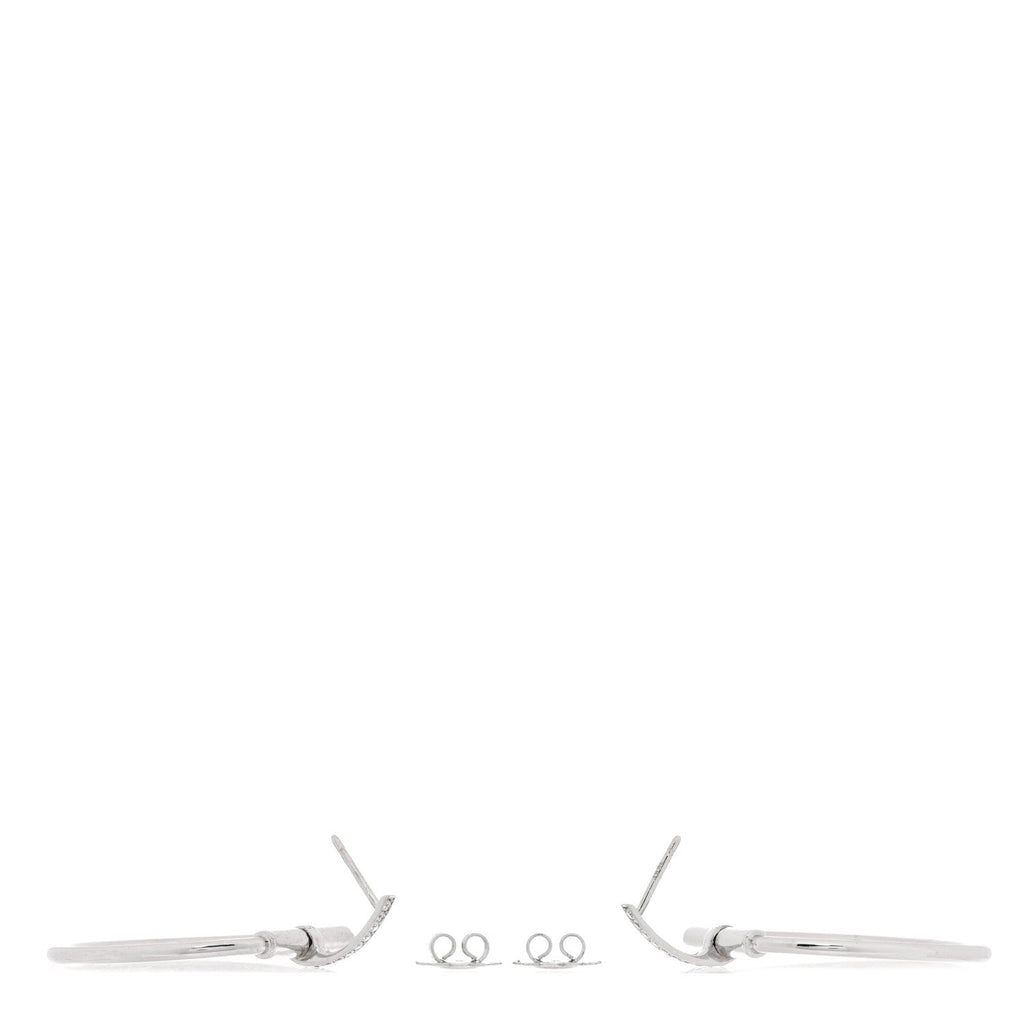 18K White Gold Diamond Classica Parisienne Round Drop Earrings