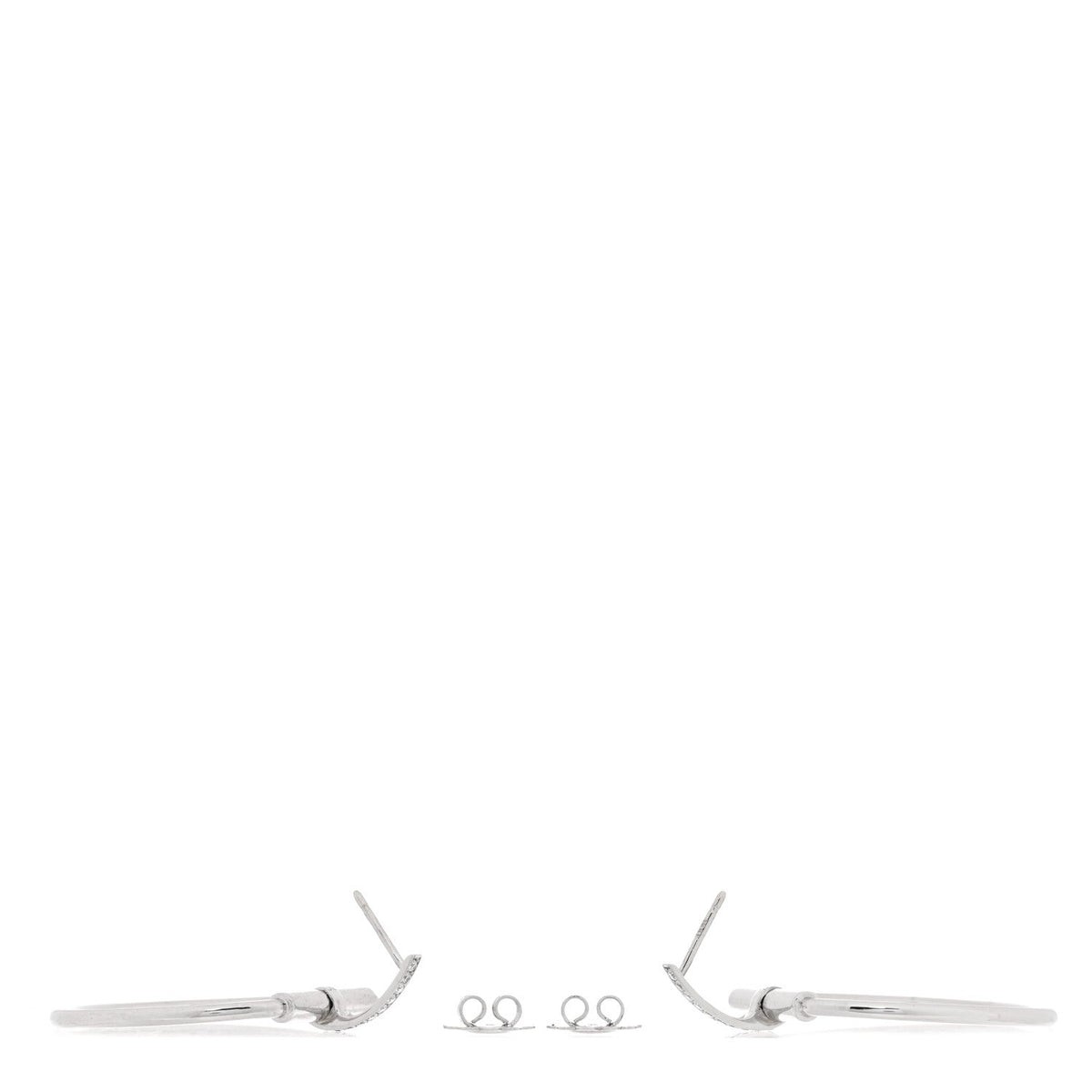 18K White Gold Diamond Classica Parisienne Round Drop Earrings