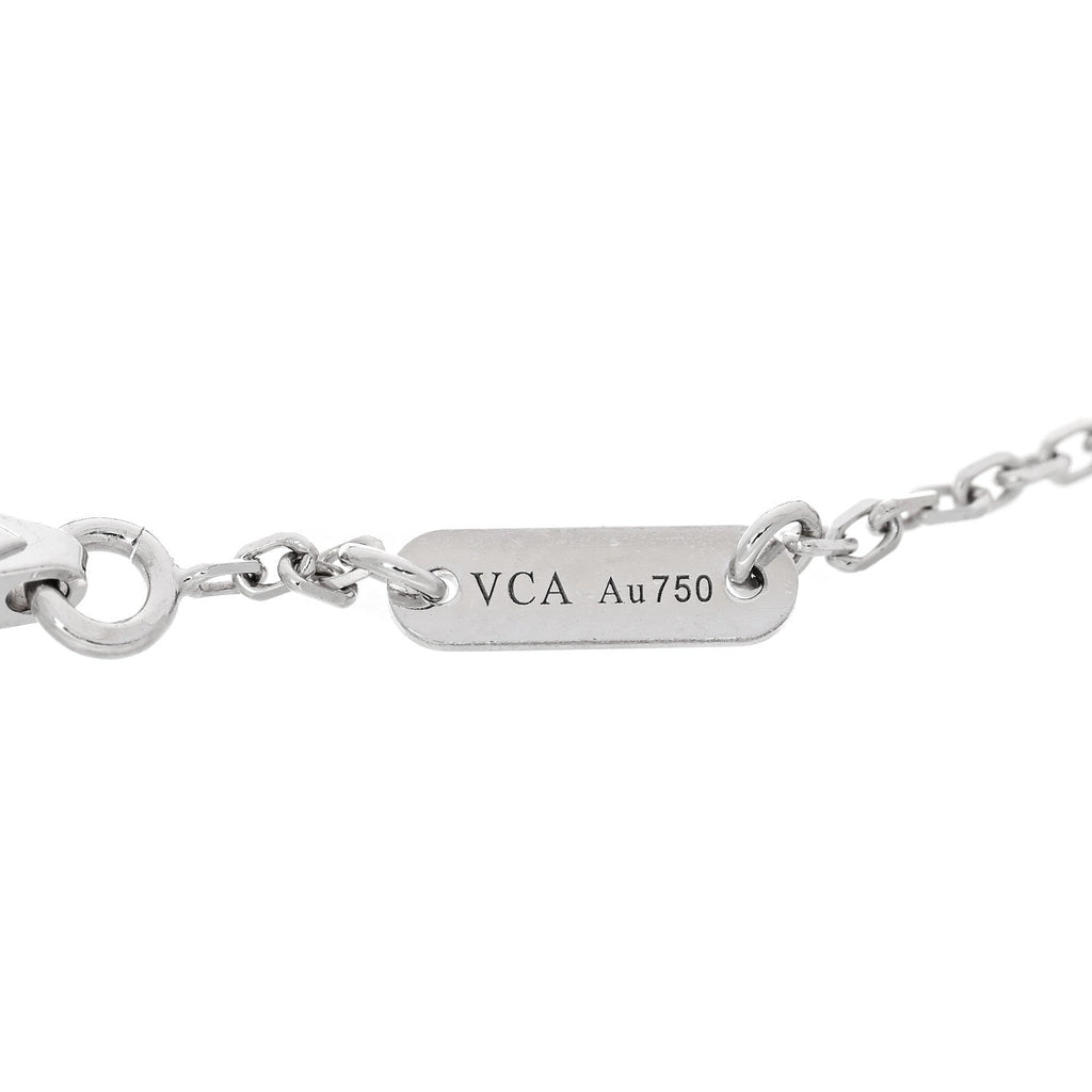 18K White Gold Diamond Sweet Alhambra Bracelet