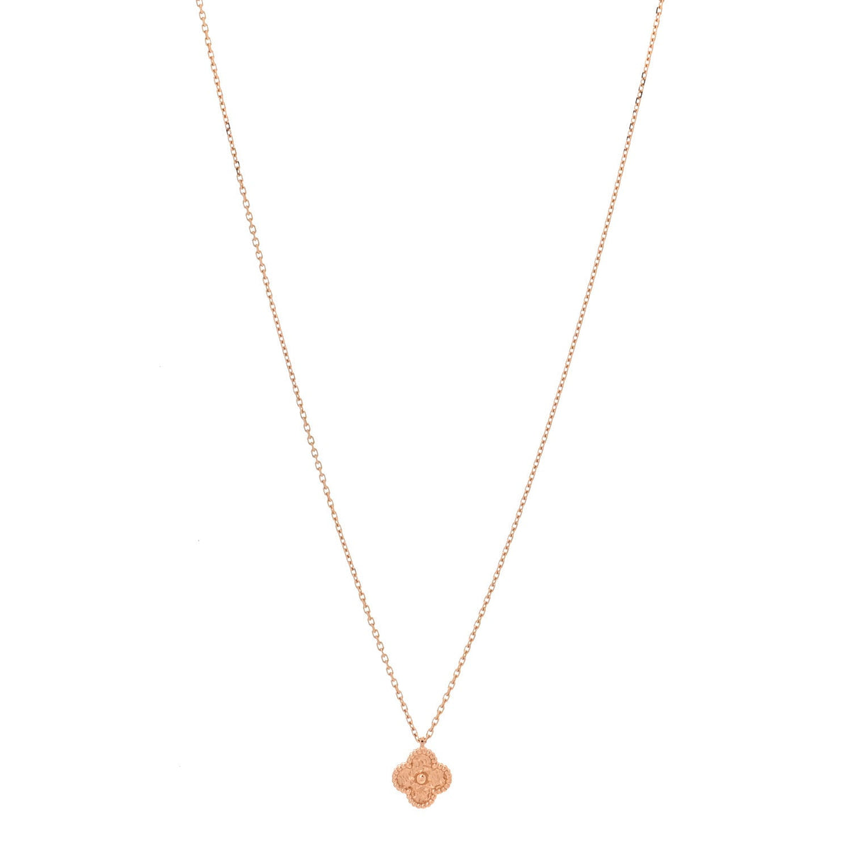 18K Rose Gold Sweet Alhambra Pendant Necklace