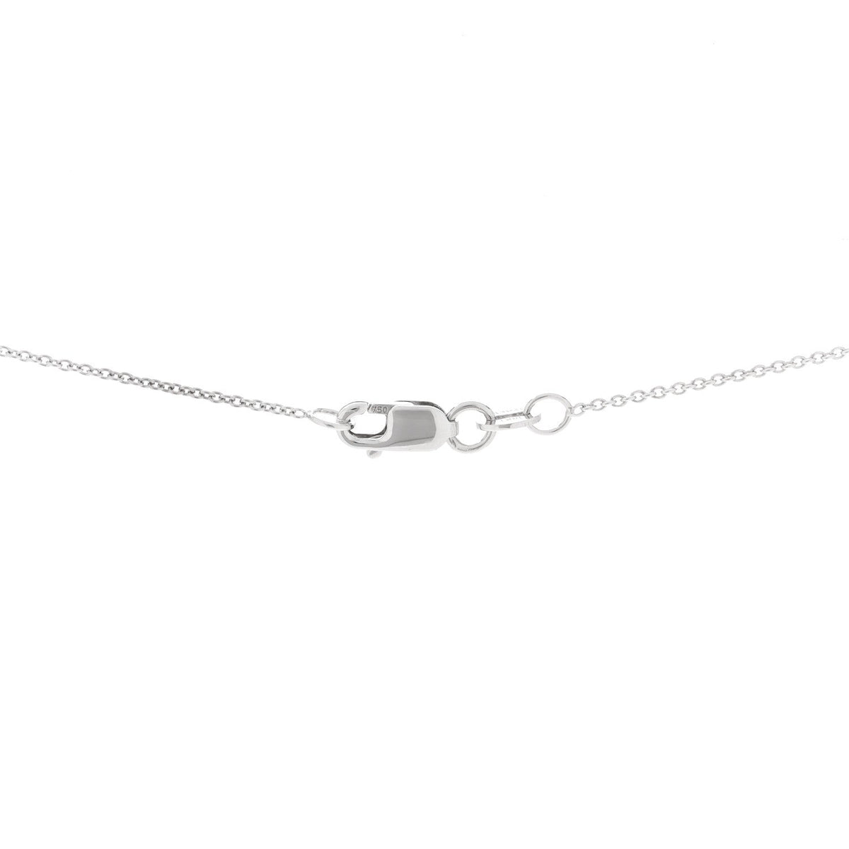 18K White Yellow Gold Diamond Scooter Pendant Necklace