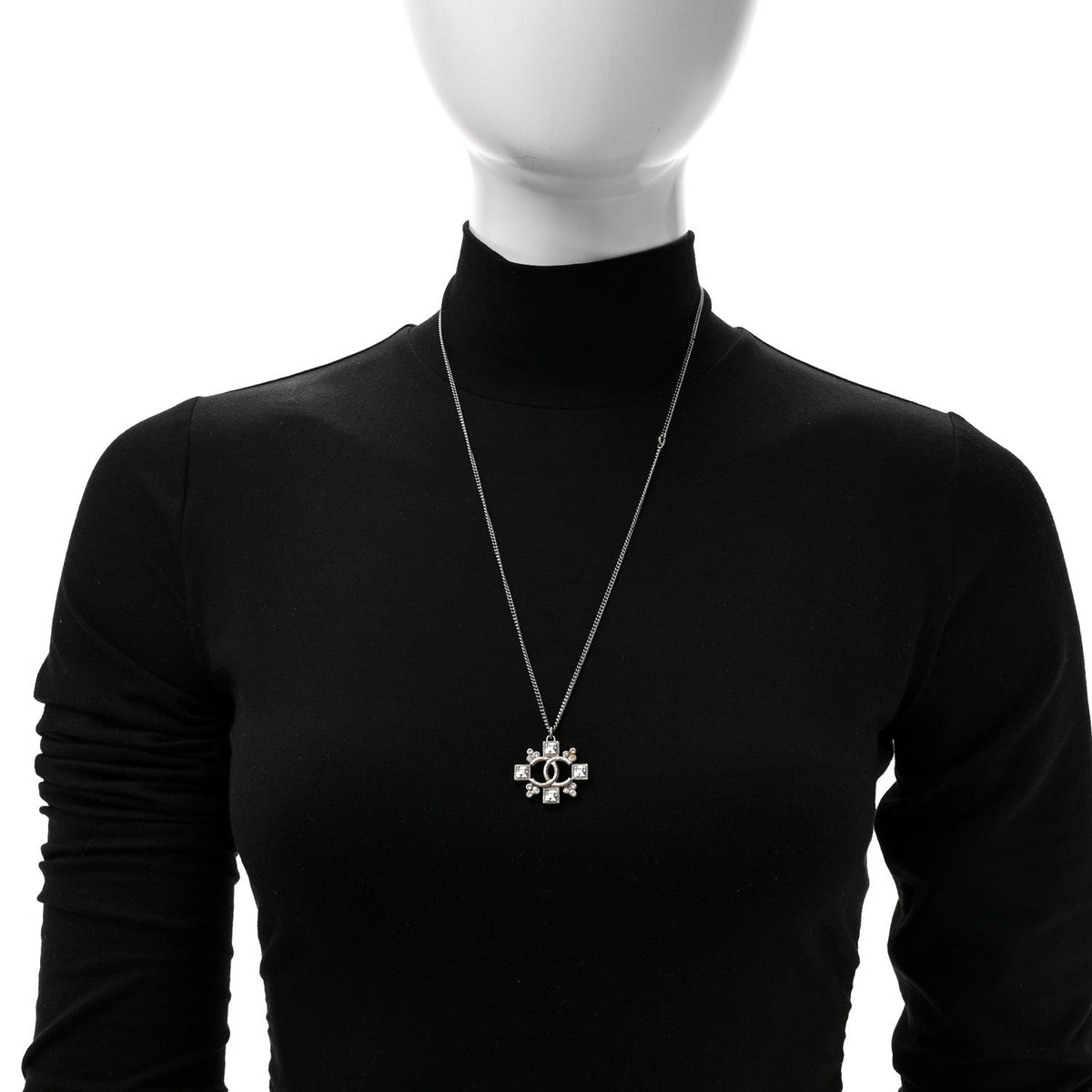 Crystal Strass Necklace Silver