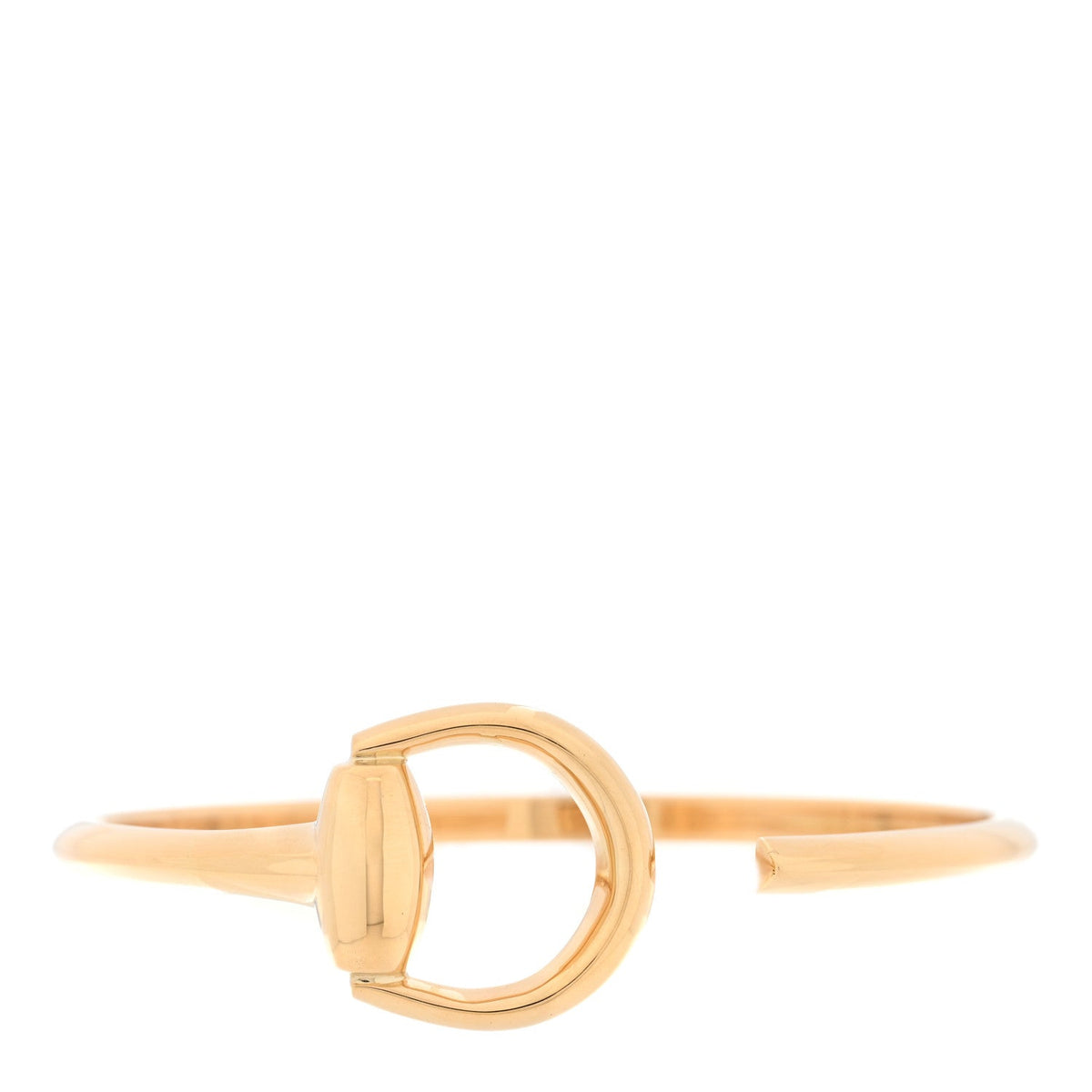 18K Yellow Gold Horsebit Bangle Bracelet