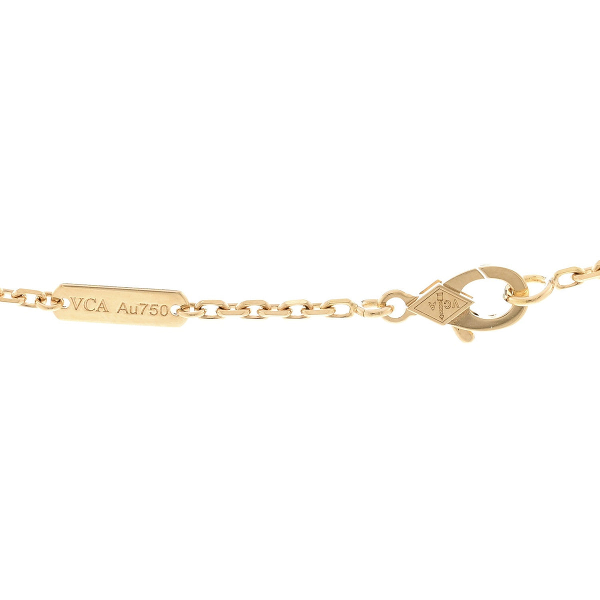 18K Yellow Gold Black Onyx Magic Alhambra Pendant Necklace