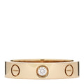18K Yellow Gold Diamond 4mm LOVE Wedding Band Ring 48 4.5