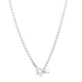 Sterling Silver Heart Toggle Necklace