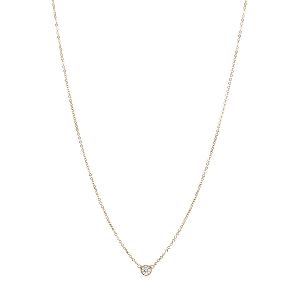 18K Yellow Gold Diamond .15ct Elsa Peretti Diamonds by the Yard Pendant Necklace