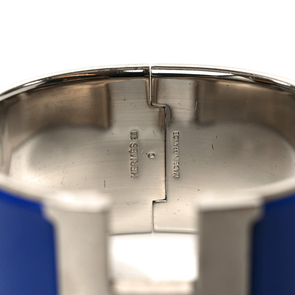 Enamel Extra Wide Clic Clac H Bracelet GM Bleu Electrique