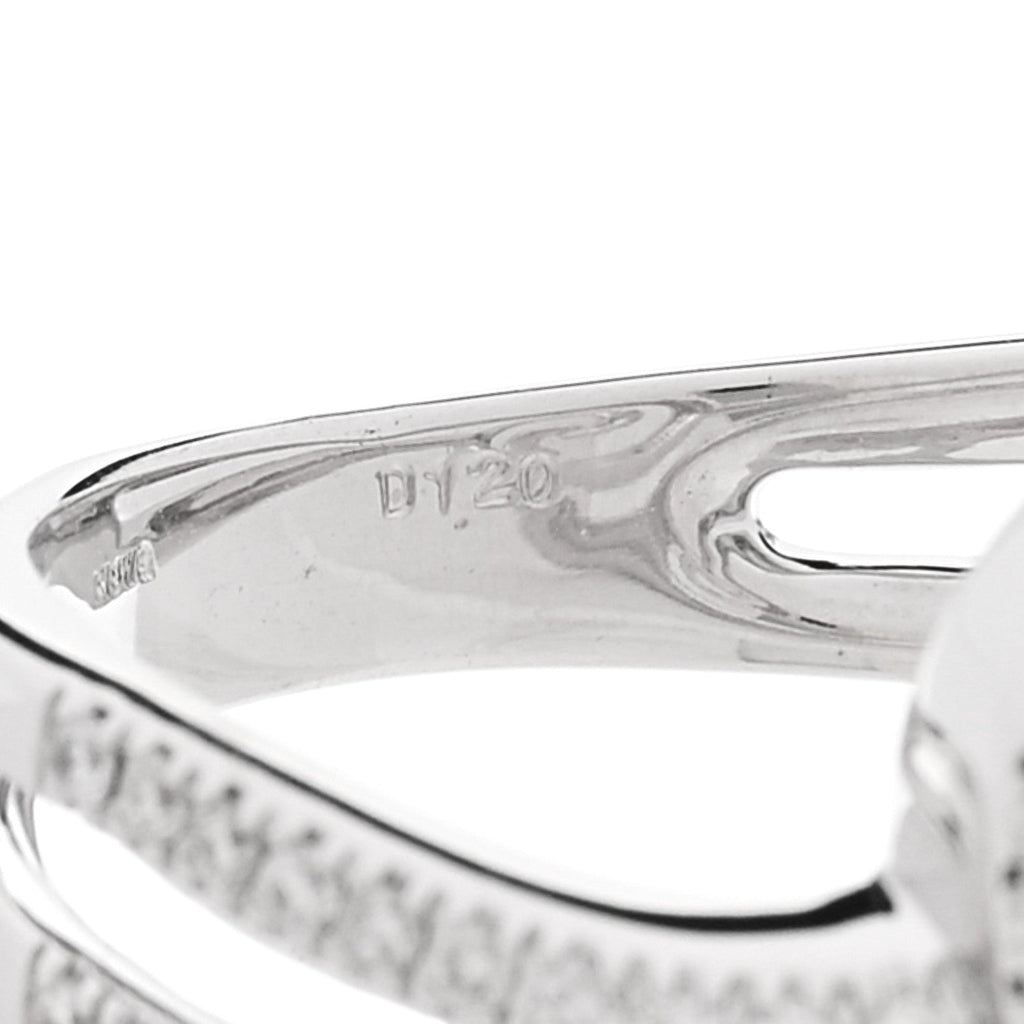 18K White Gold Diamond 1.20ctw Swirl Ring  61 9.5